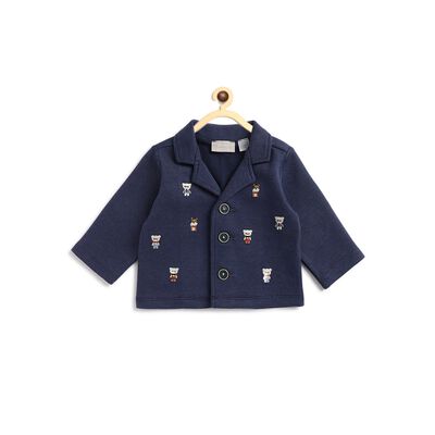 Boys Dark Blue Blazer With Elbow patch